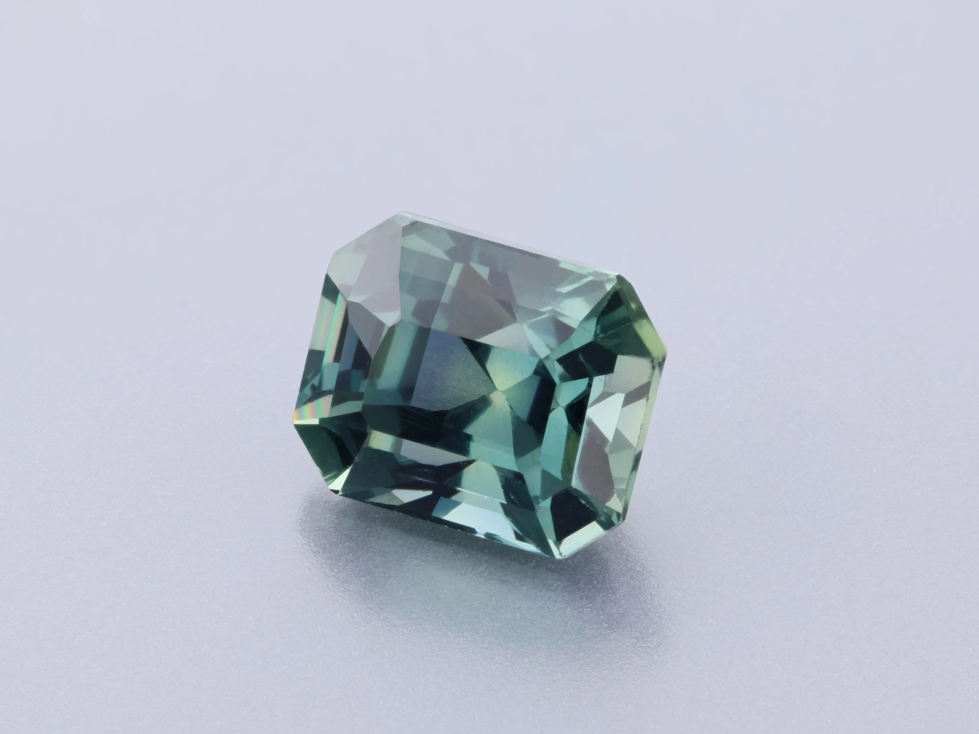 Sapphire 5.65x4.55mm Emerald Cut Teal