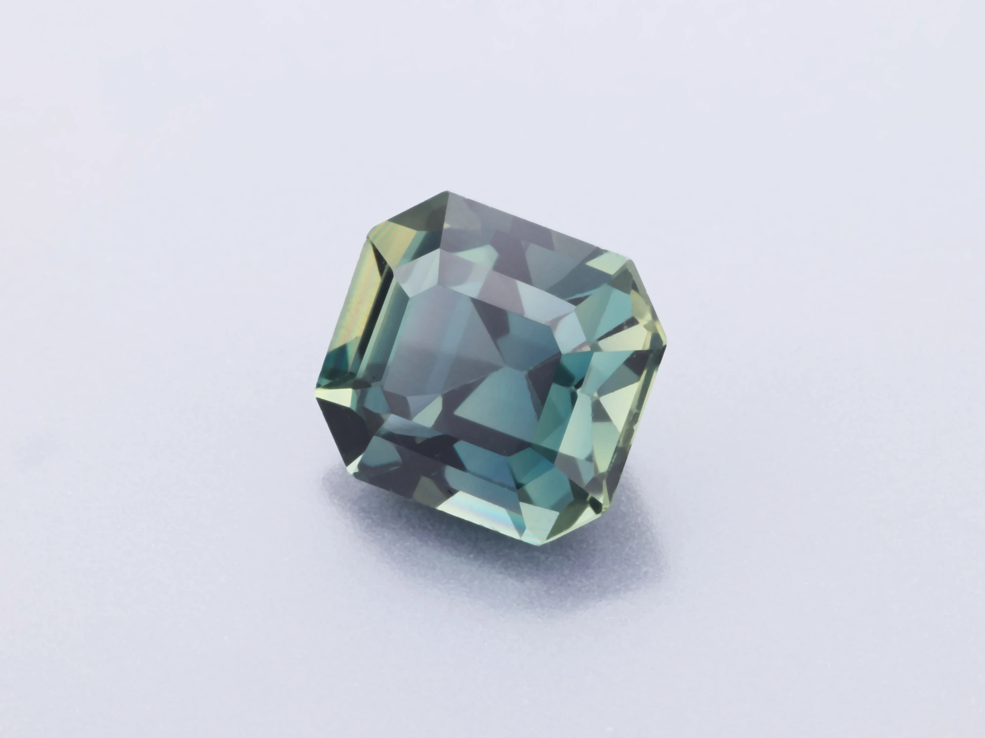 Sapphire 5.7x5.25mm Emerald Cut Teal