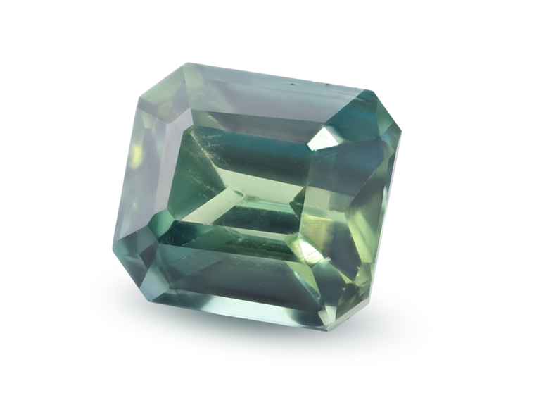 Sapphire 5.6x5.1mm Emerald Cut Teal