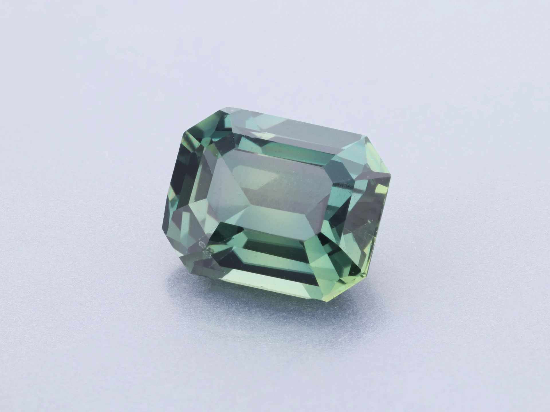 Sapphire 6.4x5.1mm Emerald Cut Teal