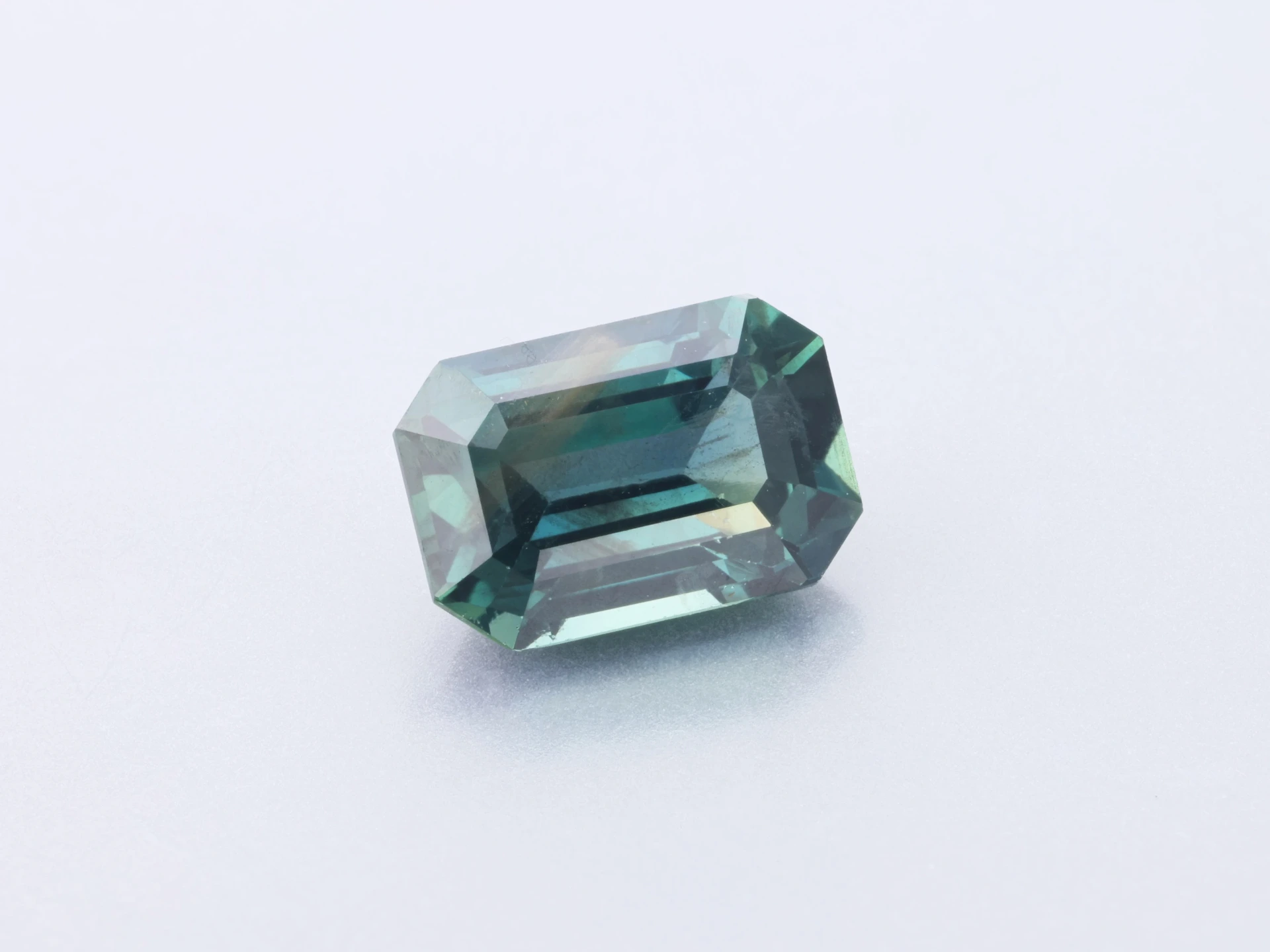 Sapphire 6.5x4.4mm Emerald Cut Teal