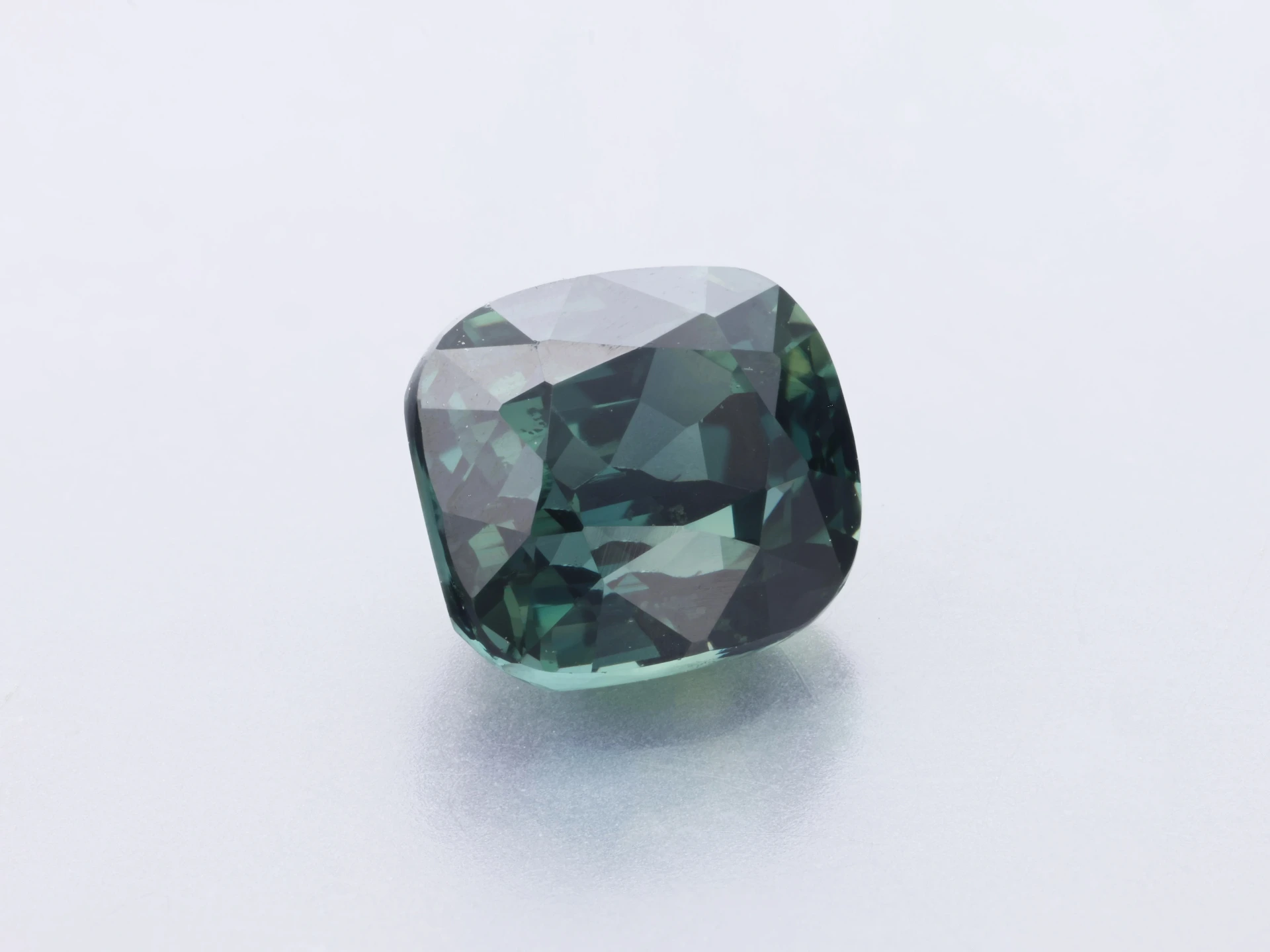 Sapphire 5.9x5.4mm Cushion Teal