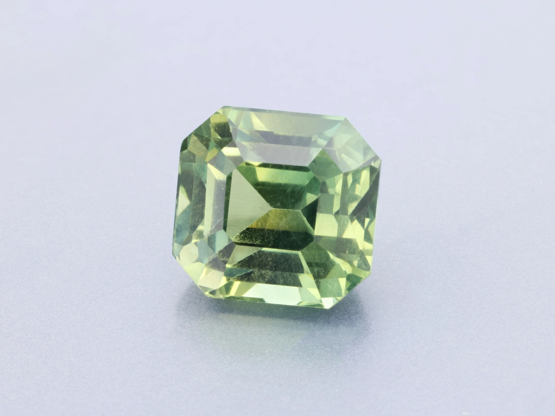 Sapphire 5.9x5.6mm Emerald Cut Green