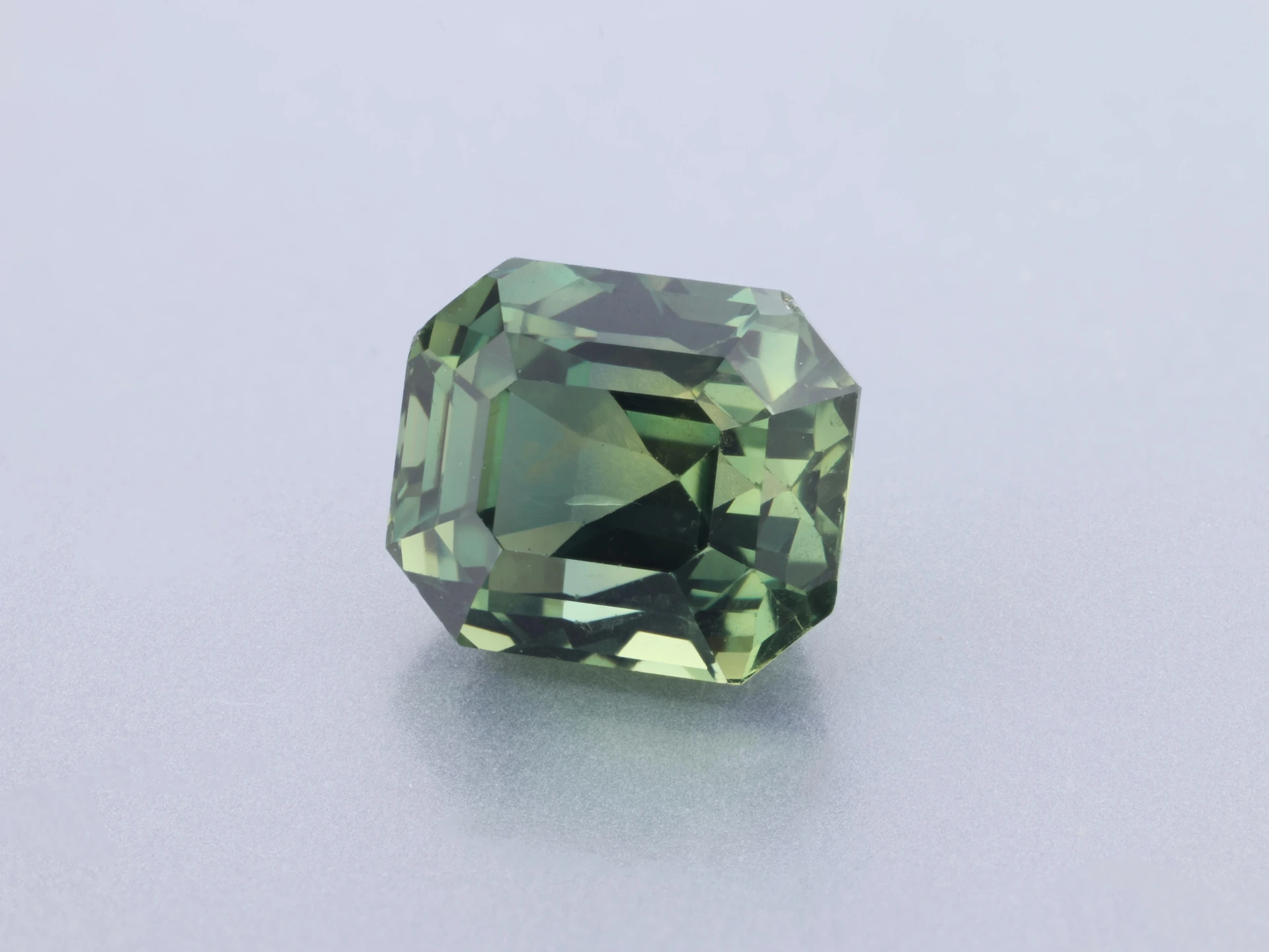 Sapphire 6.2x5.3mm Emerald Cut Green