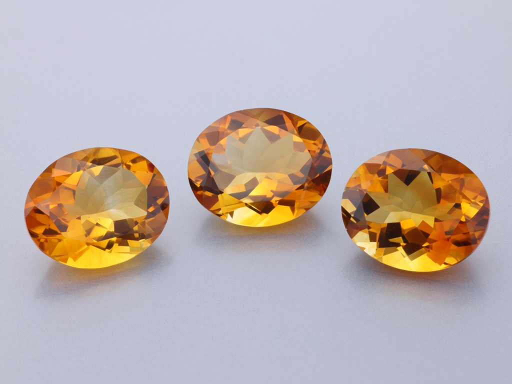 Citrine 12x10mm Oval Dark