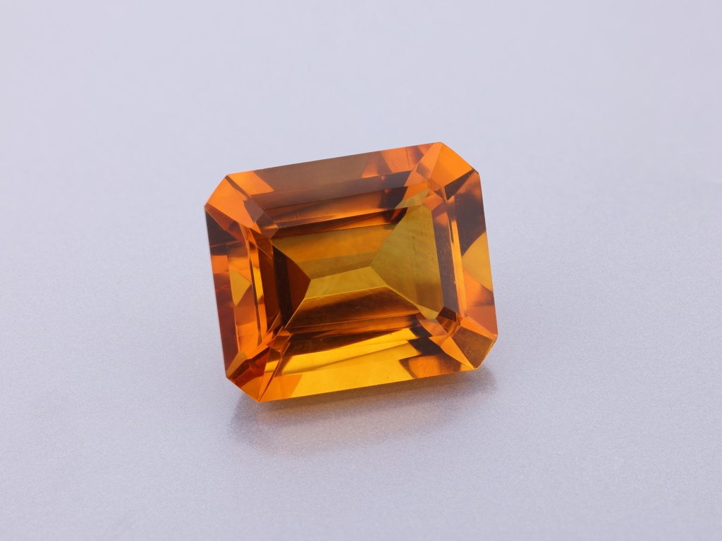 Citrine 11x9mm Emerald Cut Dark