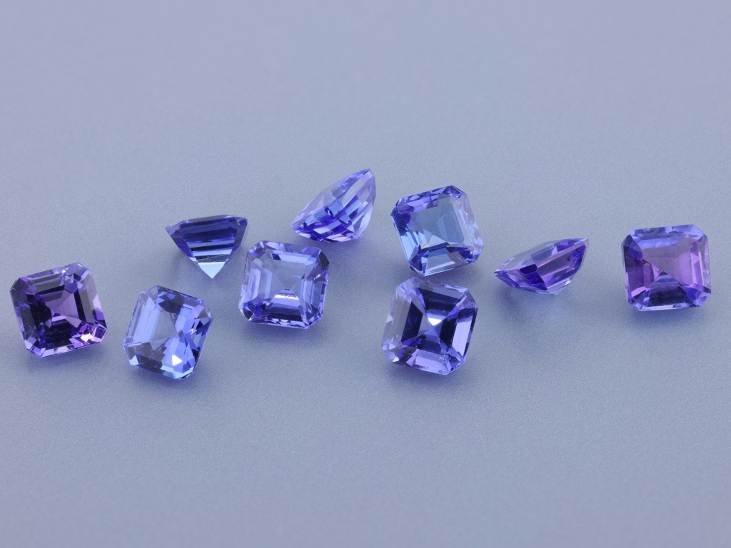 Tanzanite 4.00mm Square Emerald Cut
