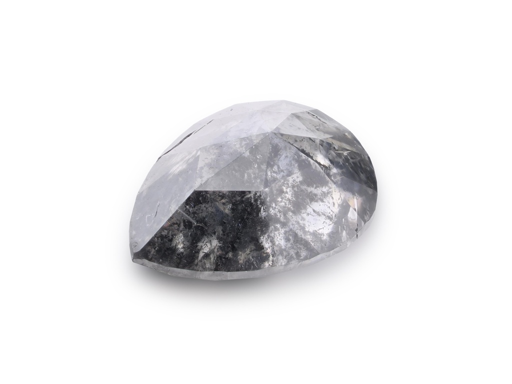 [DMPR0604X4] Salt & Pepper Diamond 5.9x4.5mm Pear Shape Rose Cut