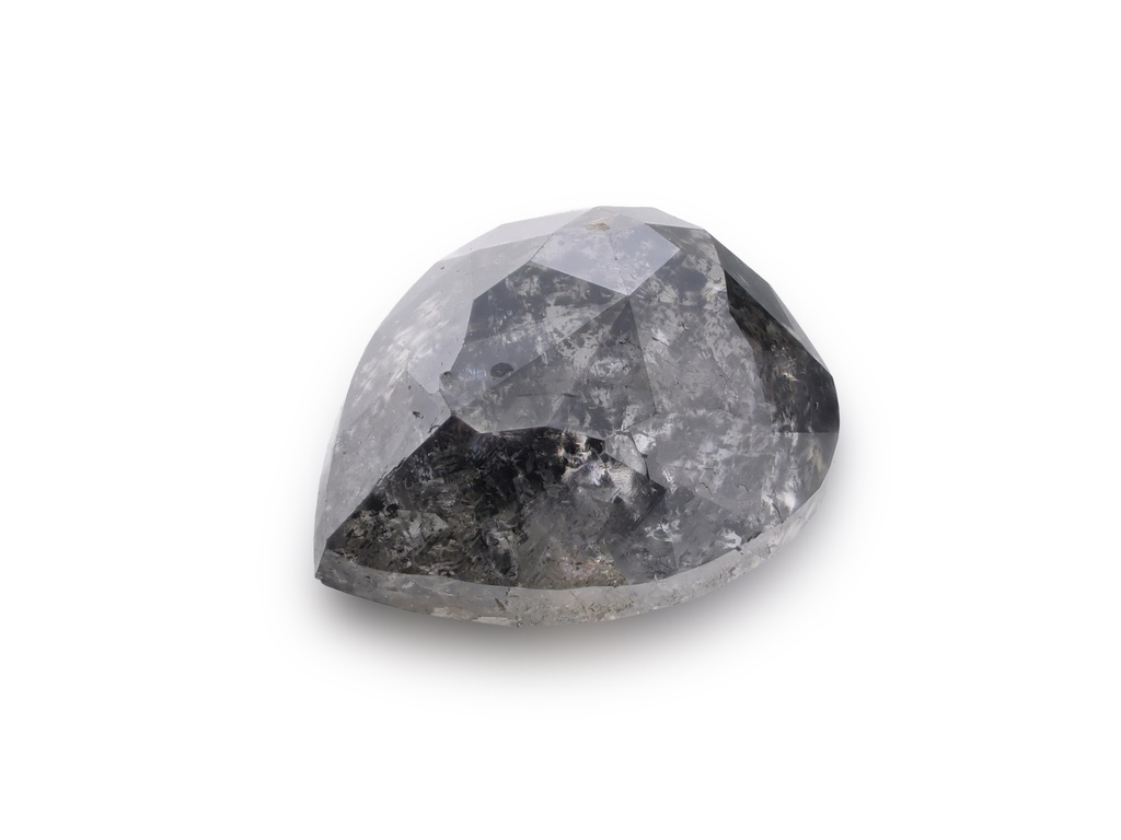 [DMPR0604X2] Salt & Pepper Diamond 5.6x4.5mm Pear Shape Rose Cut