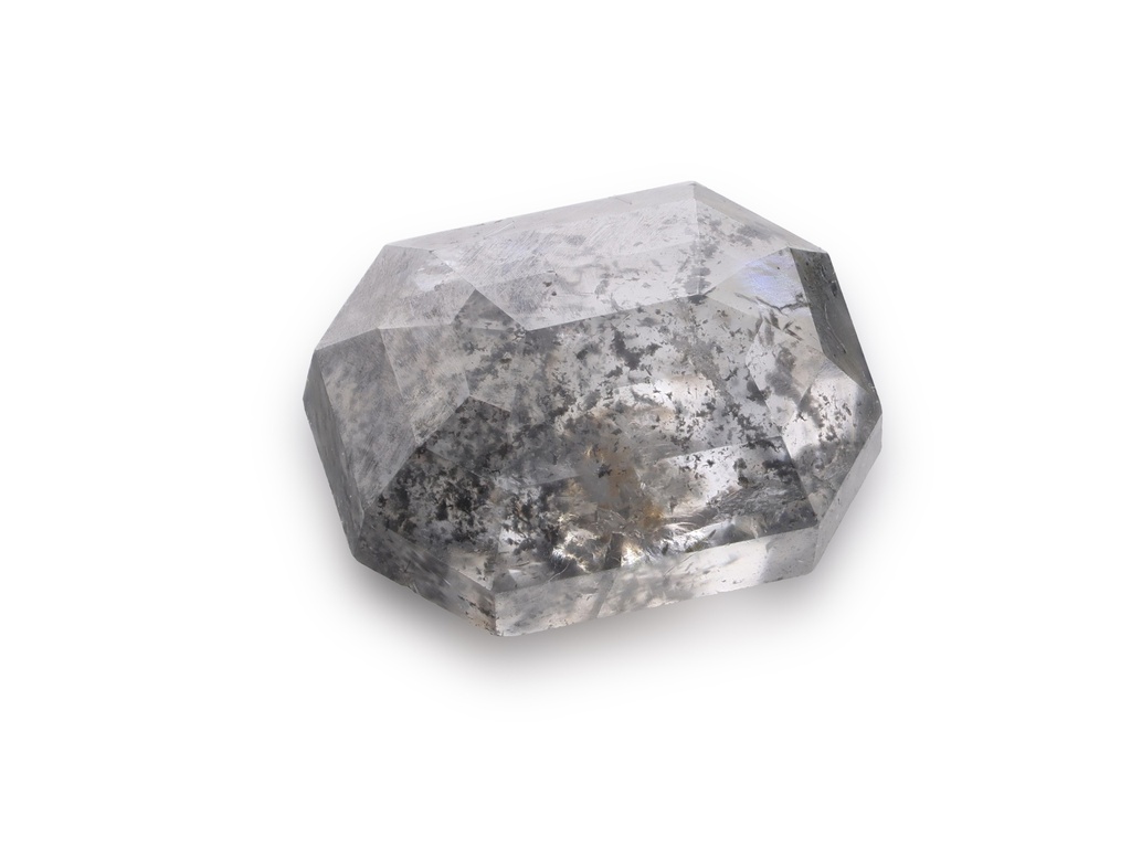[DMOR0604X1] Salt & Pepper Diamond 5.5x4.3mm Emerald Cut Rose Cut
