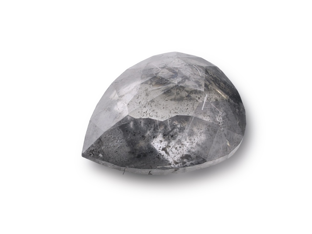 [DMPR0705X3] Salt & Pepper Diamond 6.5x5.1mm Pear Shape Rose Cut