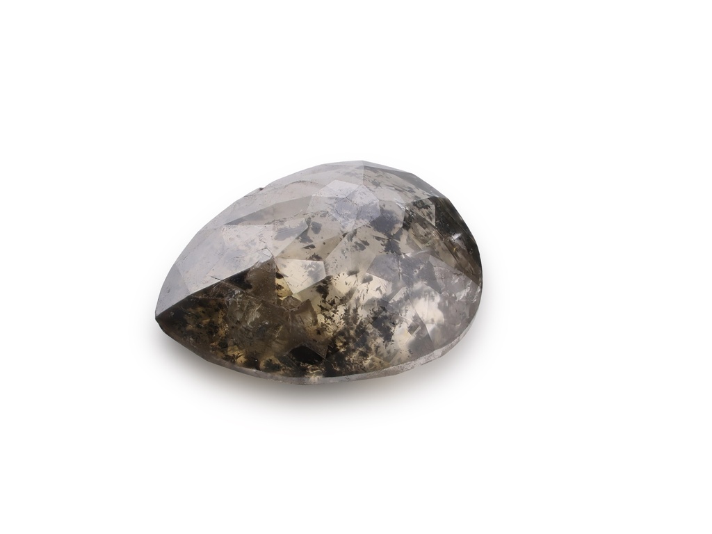 [DMPR0604X5] Salt & Pepper Diamond 6.1x4.5mm Pear Shape Rose Cut