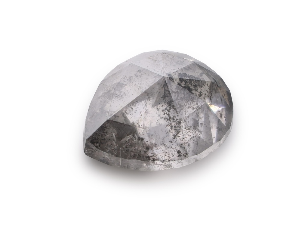 [DMPR0604X1] Salt & Pepper Diamond 5.5x4.4mm Pear Shape Rose Cut