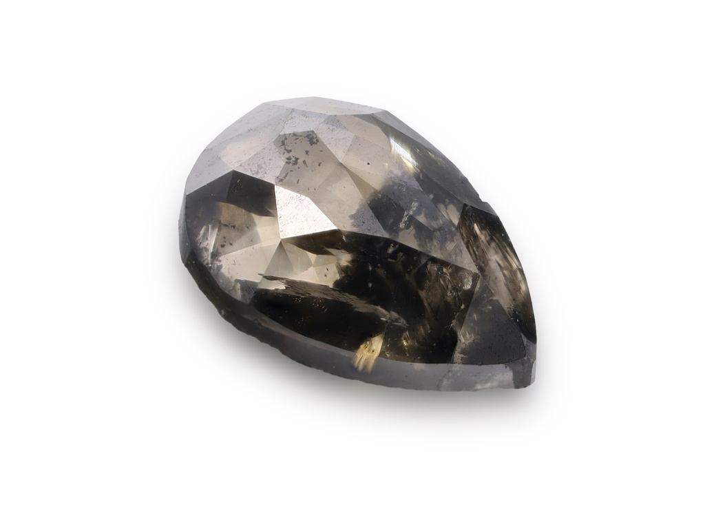 [DMPR0604X3] Salt & Pepper Diamond 5.9x4.1mm Pear Shape Rose Cut