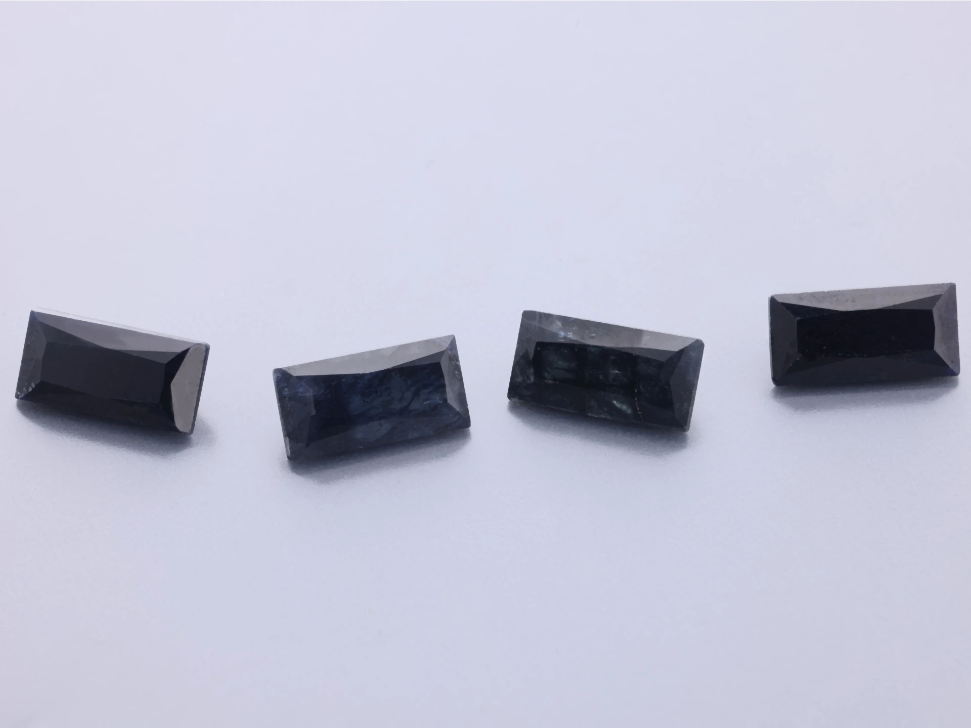 Australian Sapphire 5x2.5mm Radiant Baguette Black