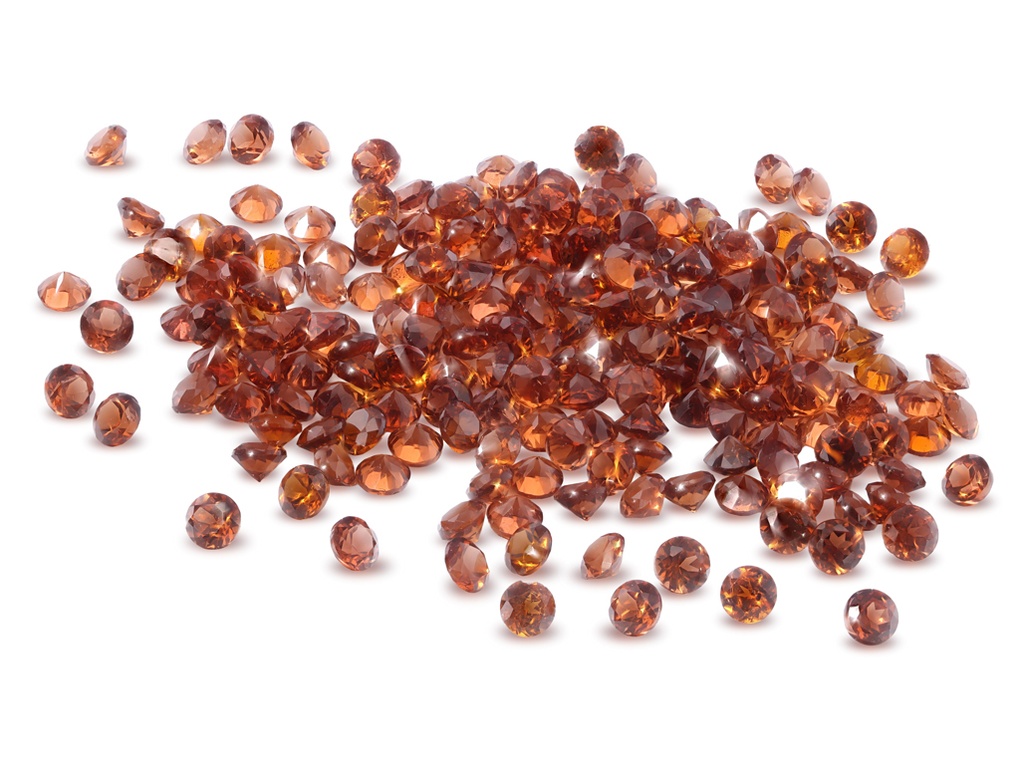 Almandine Garnet 1.75mm Round Diamond Cut