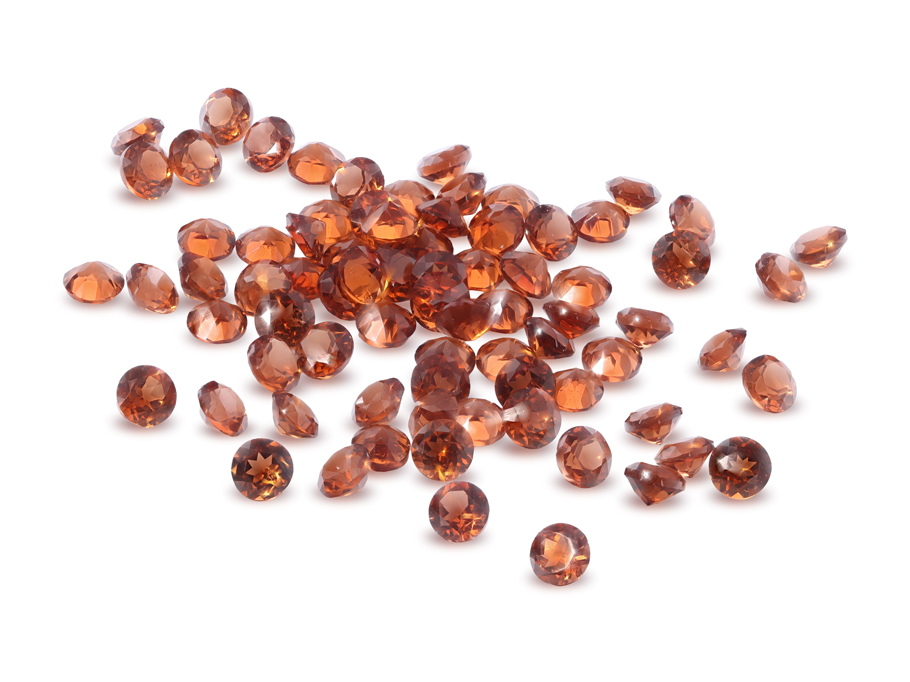 Almandine Garnet 2.00mm Round Diamond Cut