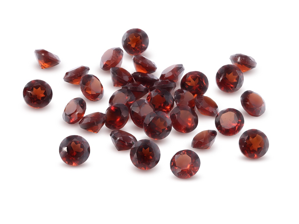 Almandine Garnet 3.50mm Round Diamond Cut