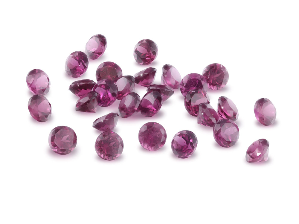 Rhodolite Garnet 3.50mm Round Diamond Cut