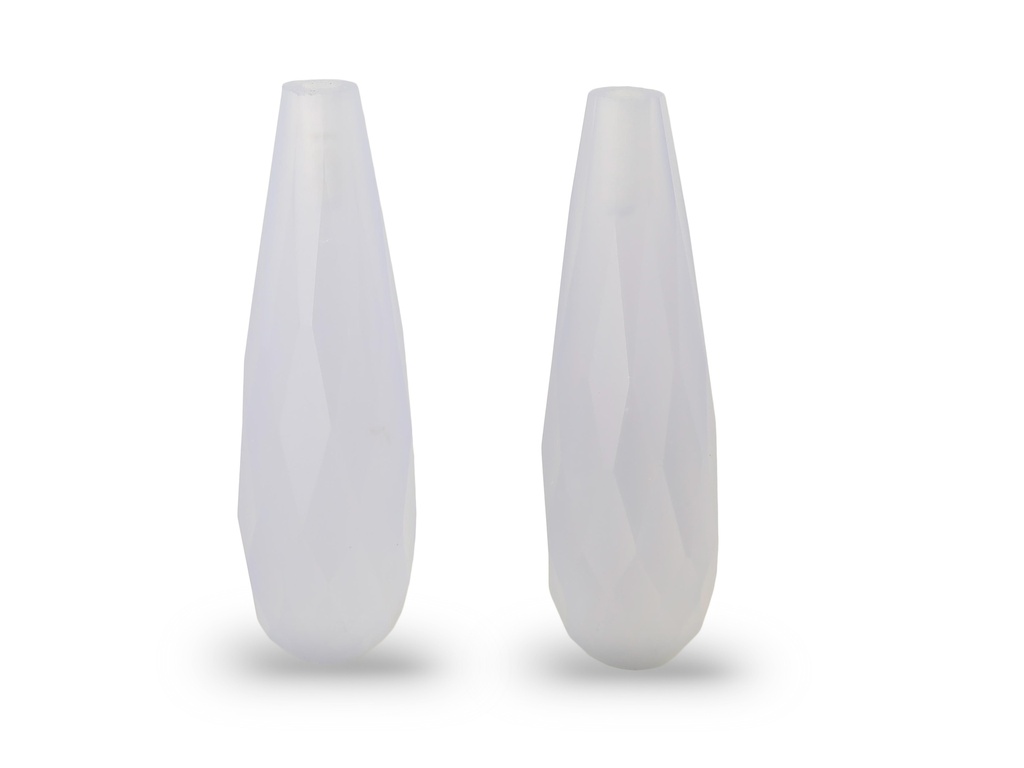 [CYDL2008] Blue Chalcedony 20x6mm Briolette Pair
