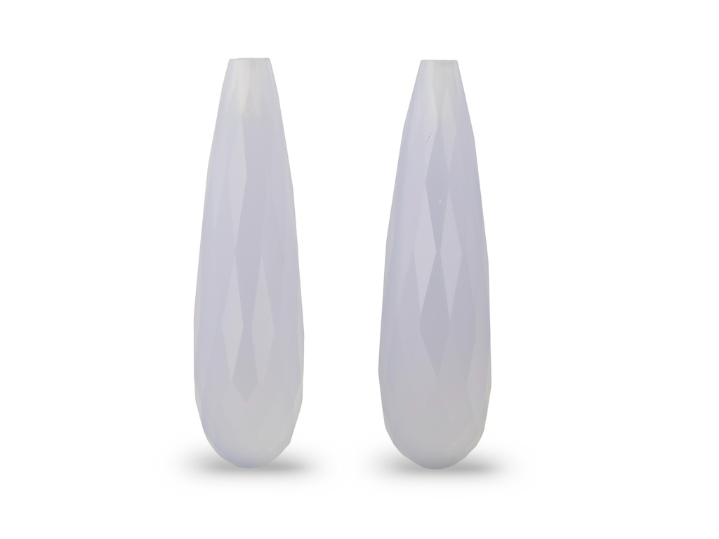 [CYDL3020] Blue Chalcedony 30x8mm Briolette Pair