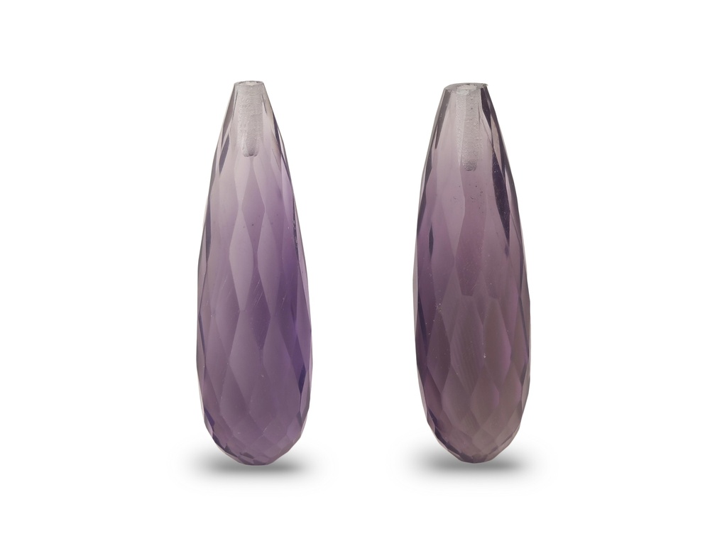 [QADL2006F] Amethyst 20x6mm Briolette Light Pair
