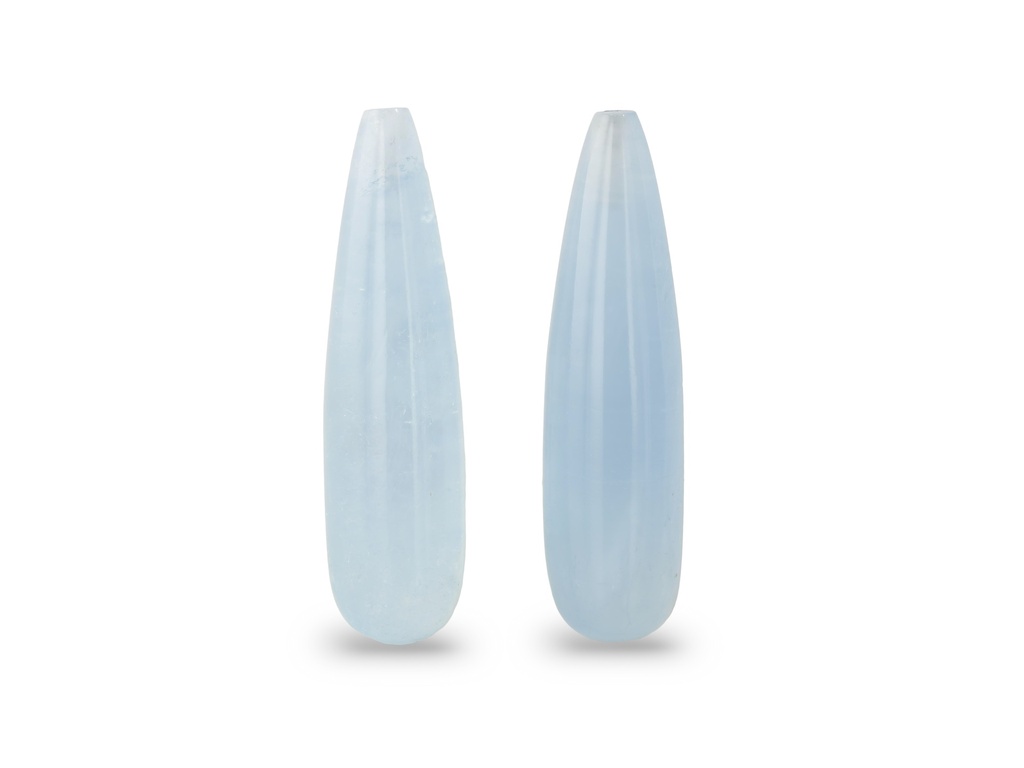 [BADC3008P] Aquamarine 30x8mm Polished Drop Pair
