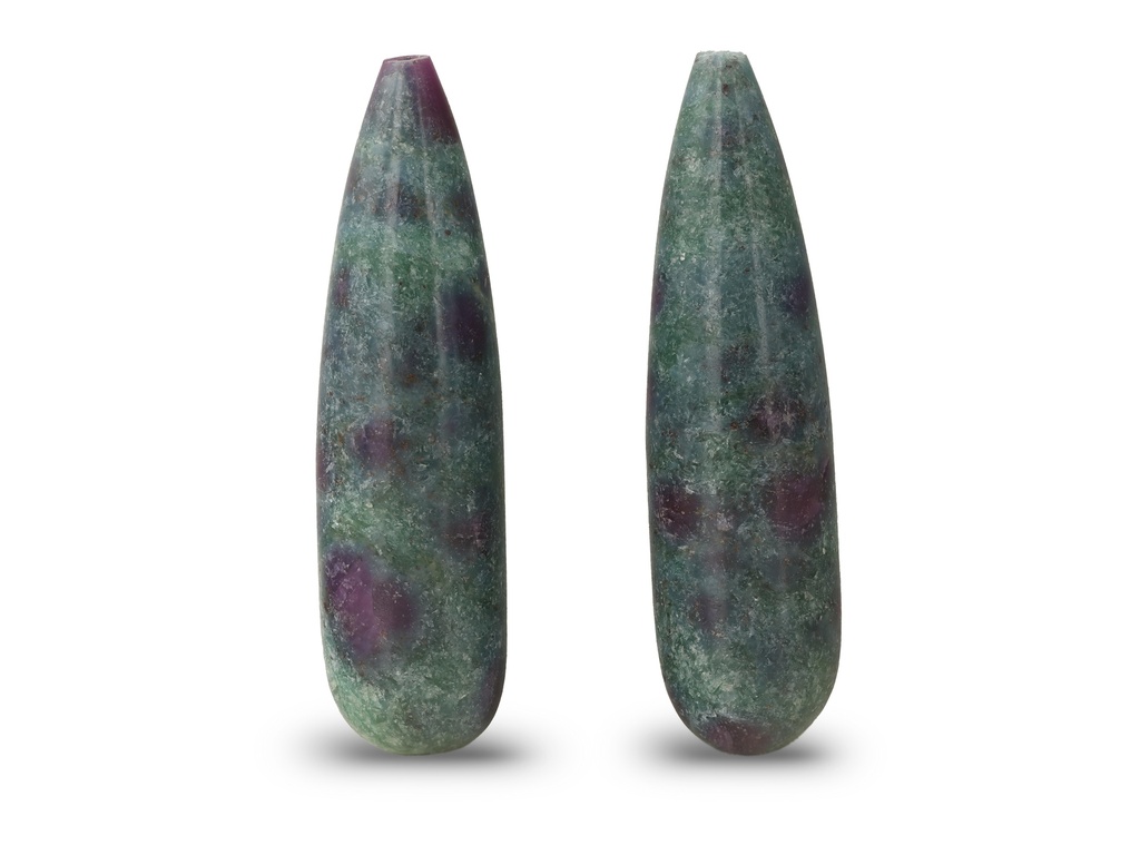 [KYDC3008P] Ruby in Kyanite 30x8mm Drop Pair