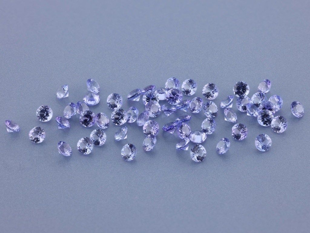 Tanzanite 2.00mm Round Diamond Cut
