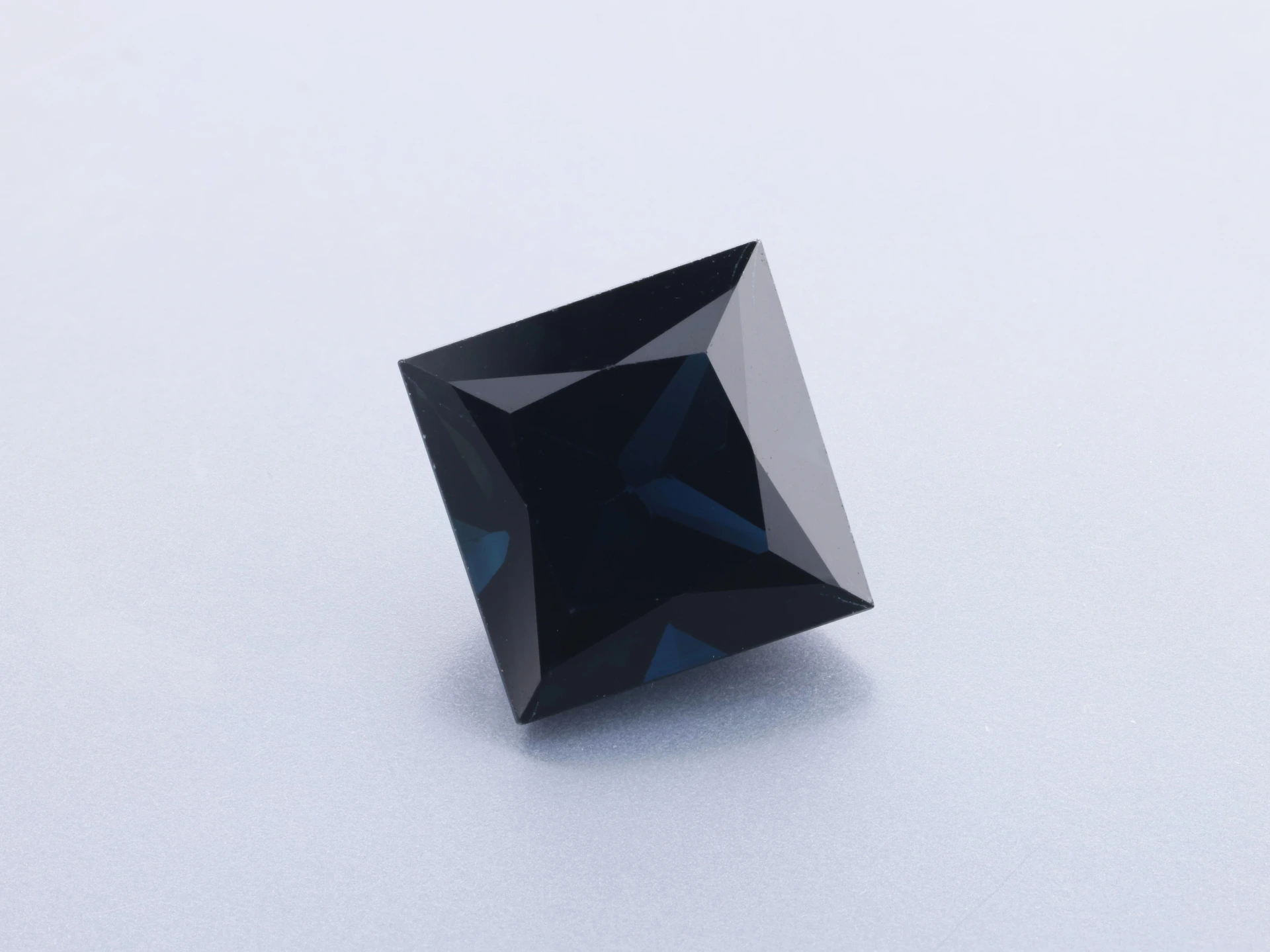 [SAQP0800X1] Australian Sapphire 7.9x7.8mm Princess Cut Dark Blue