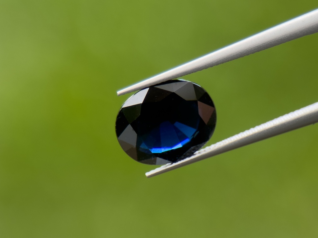Australian Sapphire 8.98x6.97mm Oval Dark Blue