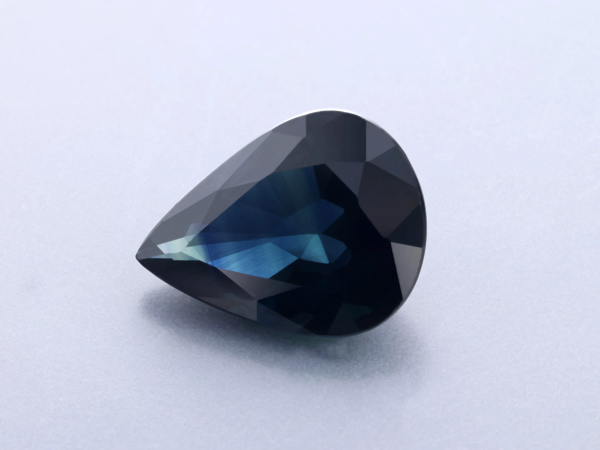 Australian Sapphire 9x6.9mm Pear Shape Dark Blue