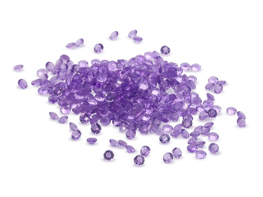 Amethyst 1.00mm Round Mid to Strong Diamond Cut