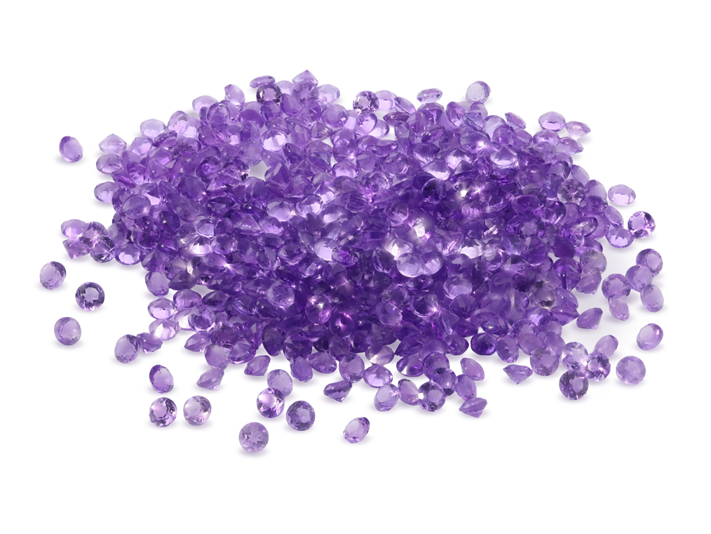 Amethyst 1.25mm Round Mid to Strong Diamond Cut