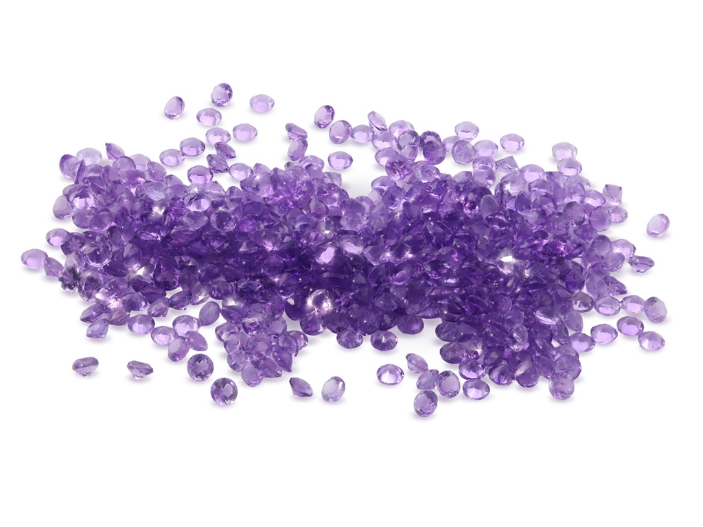 Amethyst 1.50mm Round Mid to Strong Diamond Cut