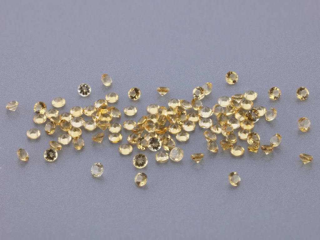 Citrine 1.00mm Round Diamond Cut