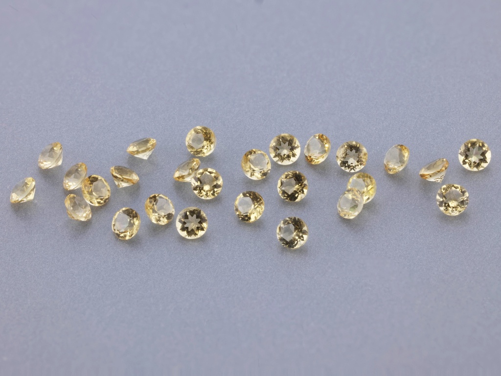 Citrine 1.50mm Round Diamond Cut