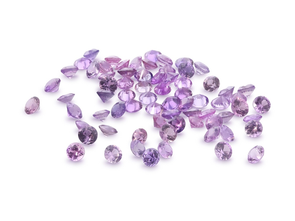 Purple Sapphire 1.75mm Round Light to Mid