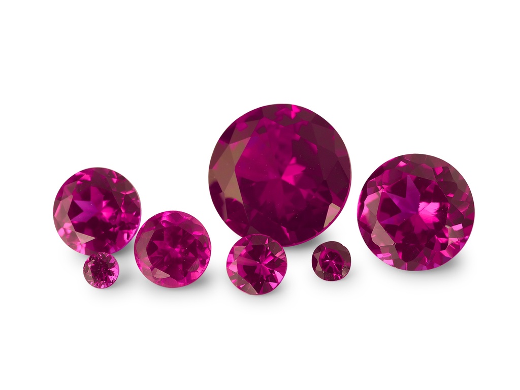 [YKRB0200S] Synthetic/Lab Grown Ruby 2.00mm Round Dark Pink
