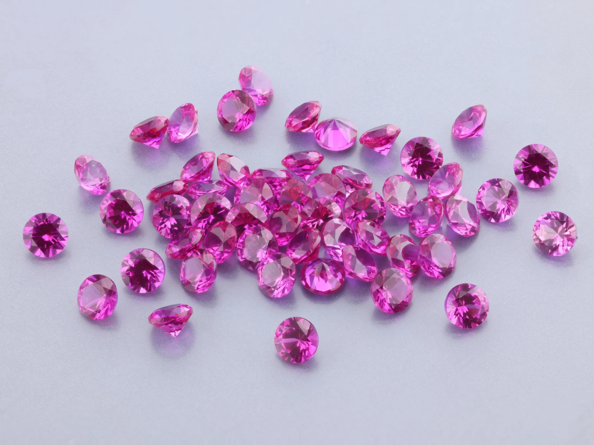 [YKRB0250S] Synthetic/Lab Grown Ruby 2.50mm Round Dark Pink
