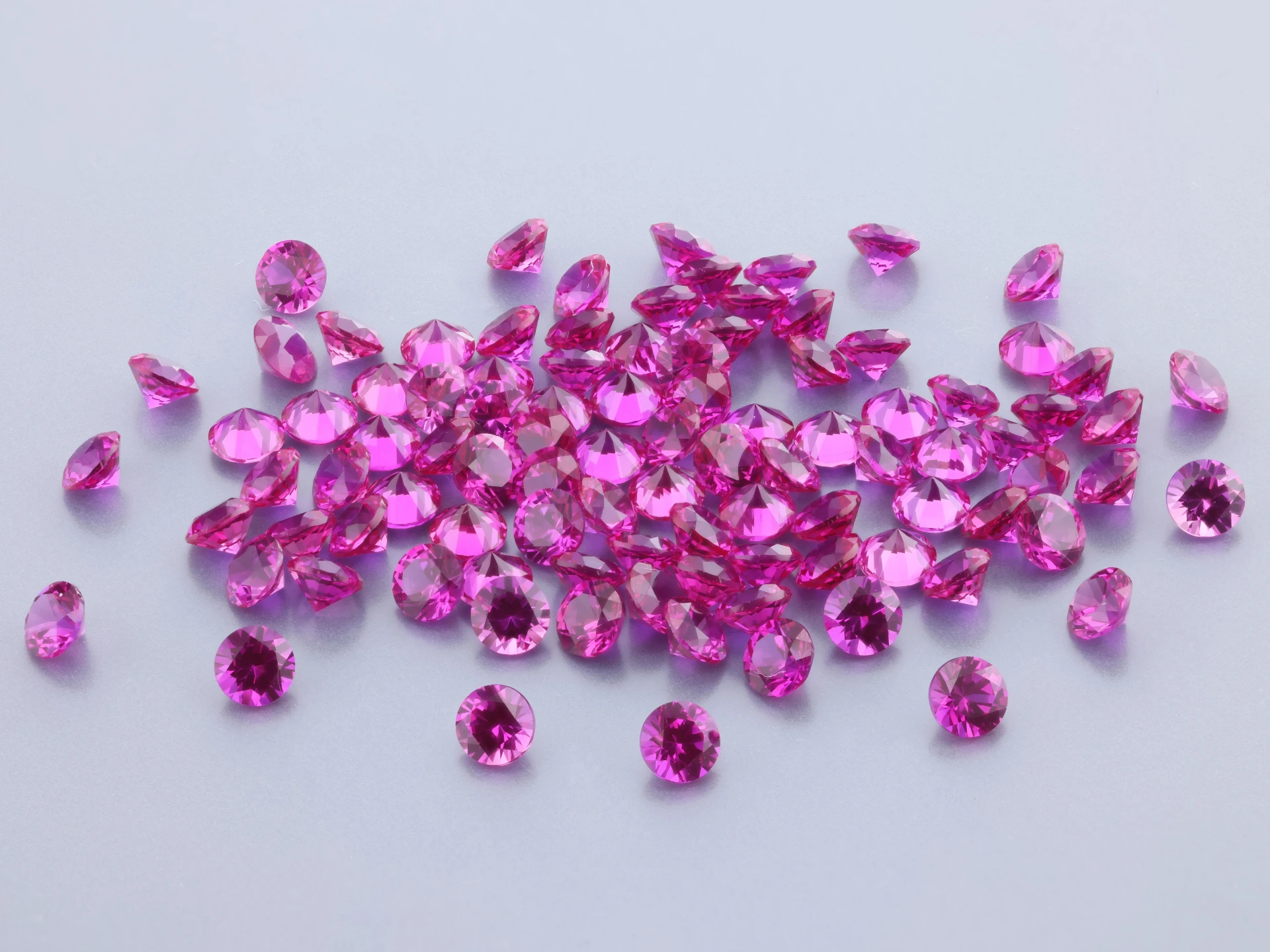 [YKRB0300S] Synthetic/Lab Grown Ruby 3.00mm Round Dark Pink