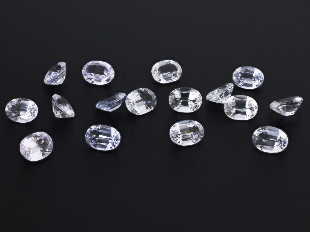 White Sapphire 4x3mm Oval