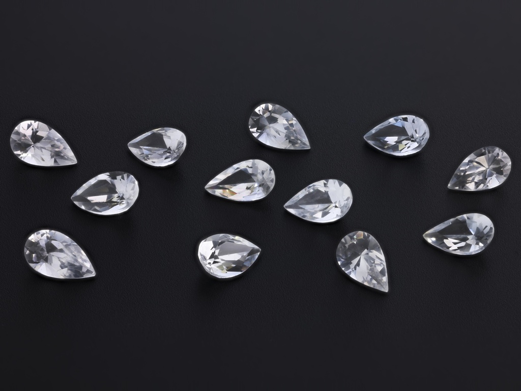White Sapphire 5x3mm Pear Shape