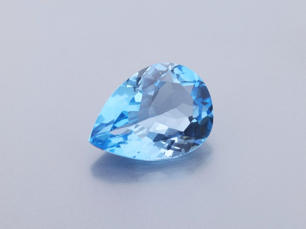Medium Blue Topaz 12x9mm Pear Shape