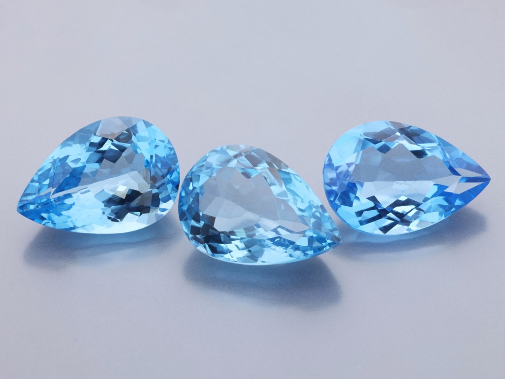 Medium Blue Topaz 13x9mm Pear Shape