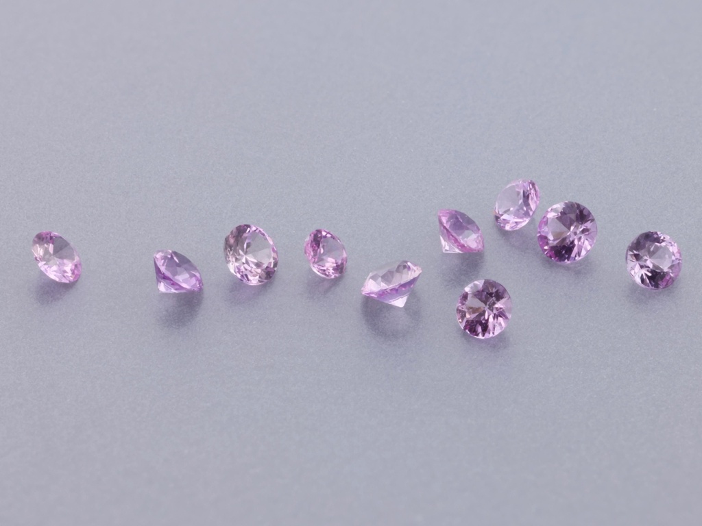 Pink Sapphire 1.25mm Round Light