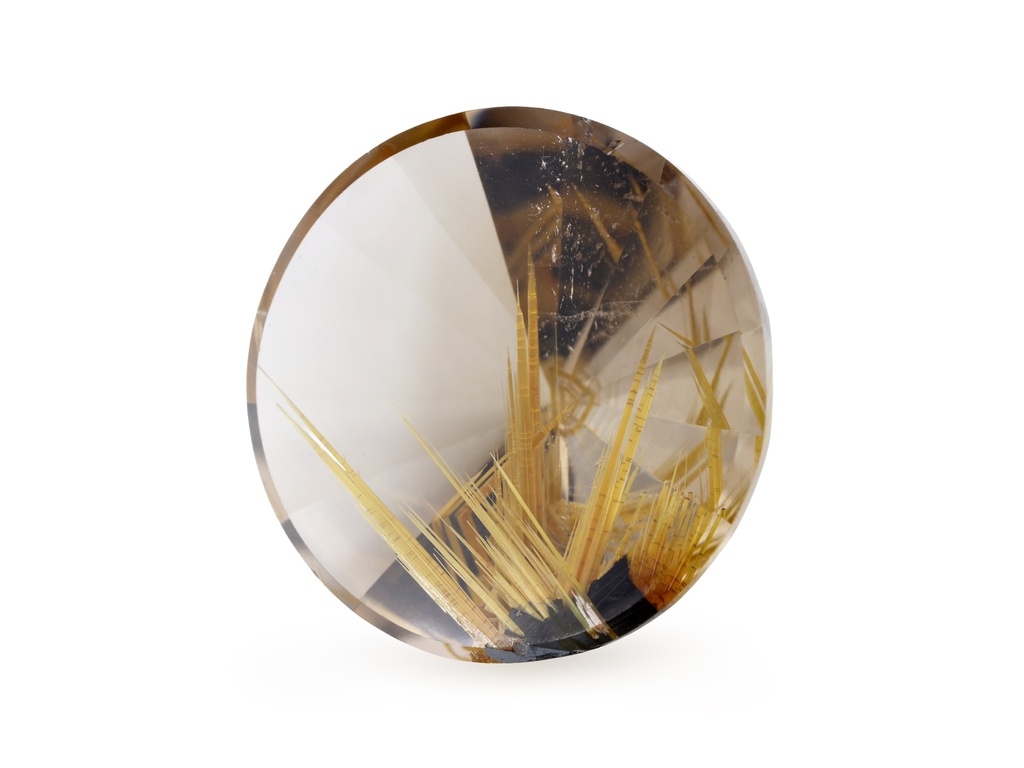 Rutilated Quartz 21.1mm Round Faceted