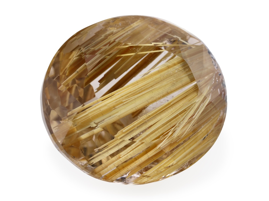 Rutilated Quartz 19.4x17.3mm Oval Faceted