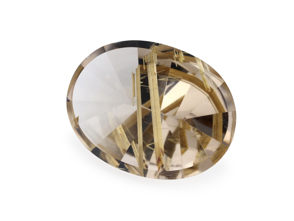 Rutilated Quartz 18.5x14mm Oval Faceted