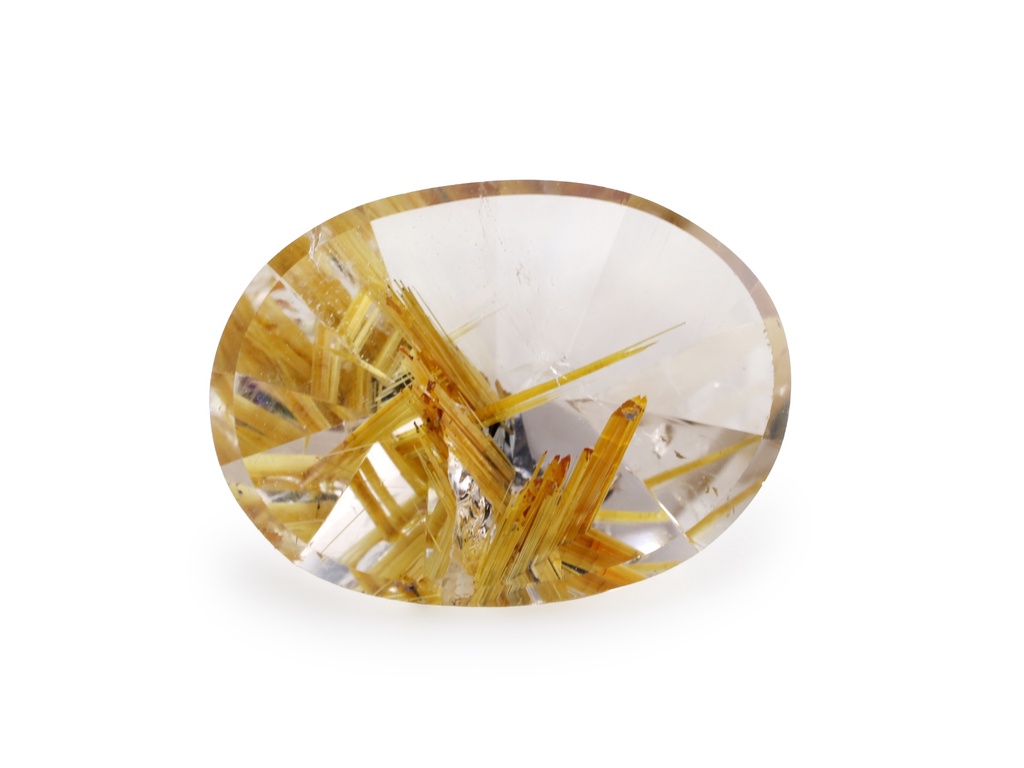 Rutilated Quartz 15.3x11.3mm Oval Faceted